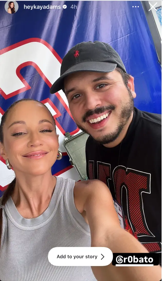 R0BATO Media with Kay Adams at sports event